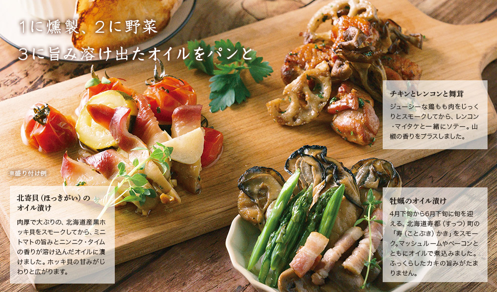 チキンとレンコンと舞茸(フュメ ア ポワン)