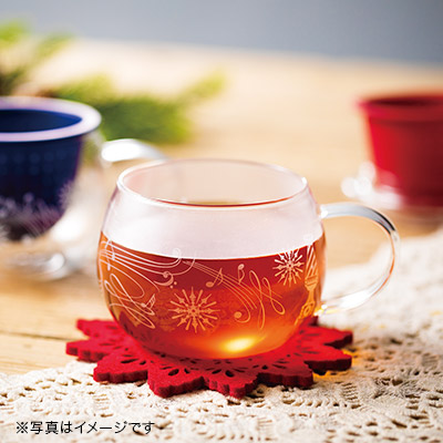 LUPICIA】茶こしマグ モンポット・ウインターレッド Mug with